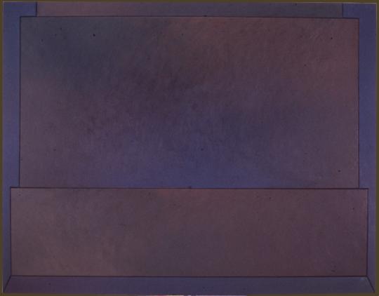 Aperature #2-84 Blue-Brown, oil on canvas, 70" x 90", 1984