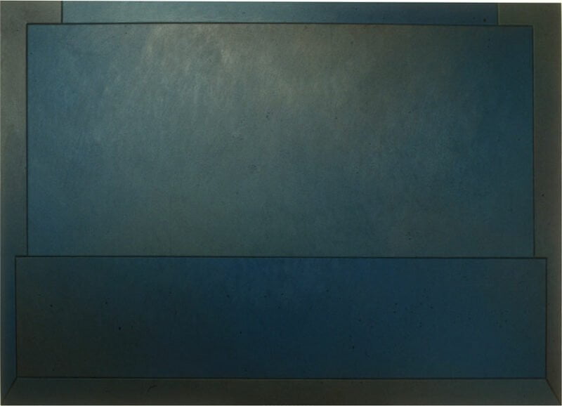 Aperature #1-84 Green-Blue, oil on canvas, 76.5" x 105", 1984