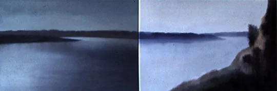 Halting, oil on canvas, 60.125" x 96.375", 1998, Collection of FBL Financial Group