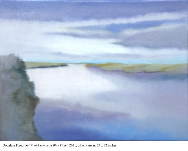 Douglass Freed, Spiritual Essence in Blue Violet, 2021, oil on canvas, 24 × 32 inches