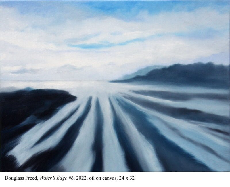 Douglass Freed, Water's Edge #6, 2022, oil on canvas, 24x 32