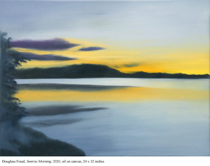 Douglass Freed, Sunrise Morning, 2020, oil on canvas, 24 x 32 inches