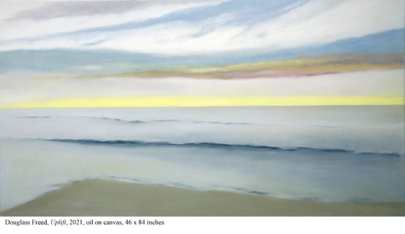 Douglass Freed, Uplift, 2021, oil on canvas, 46 x 84 inches