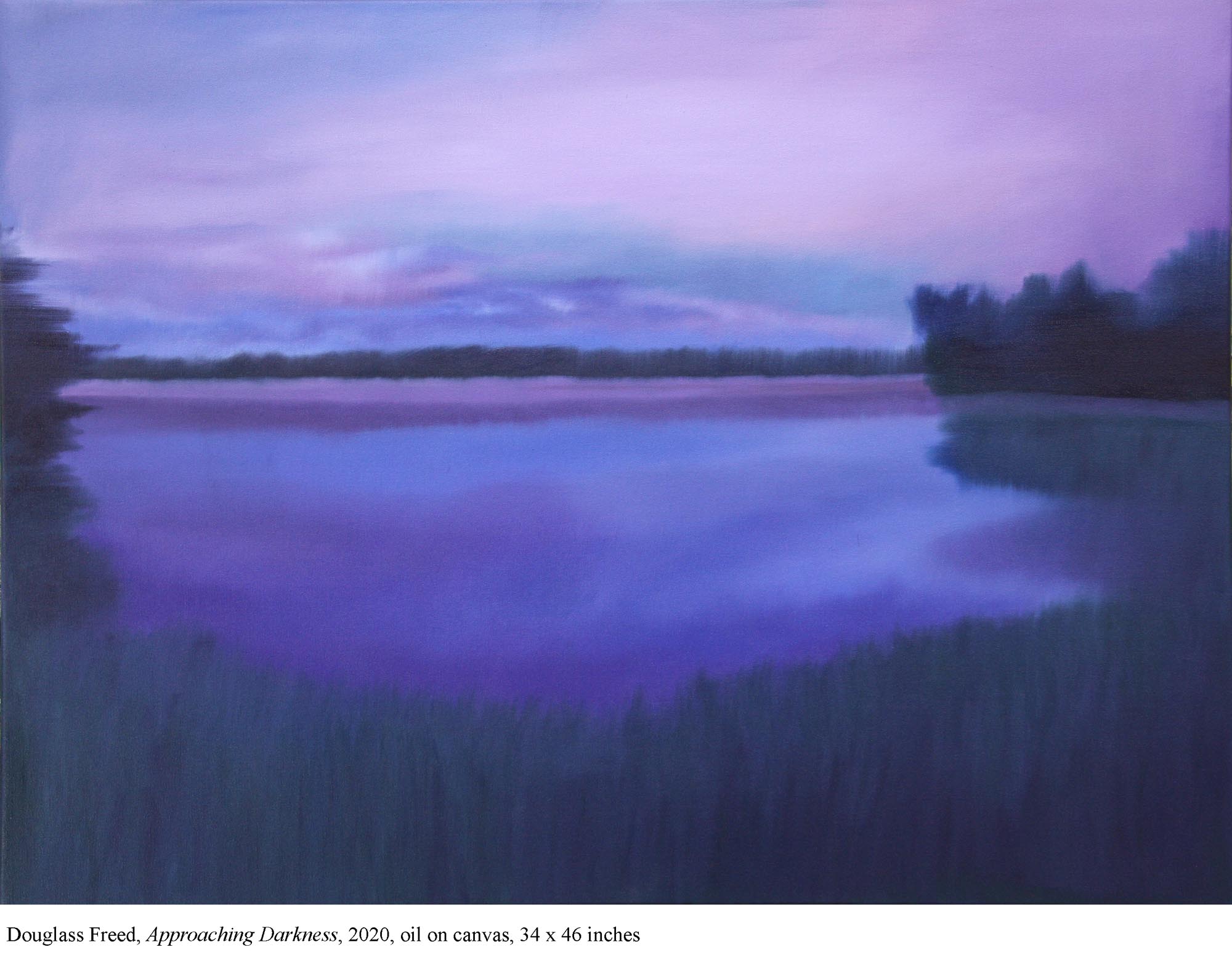 Approaching Darkness, oil on canvas, 34" x 46", 2020