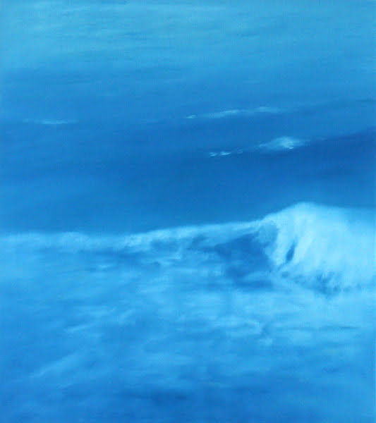Aqua Seascape, oil on canvas, 36" x 32", 2015