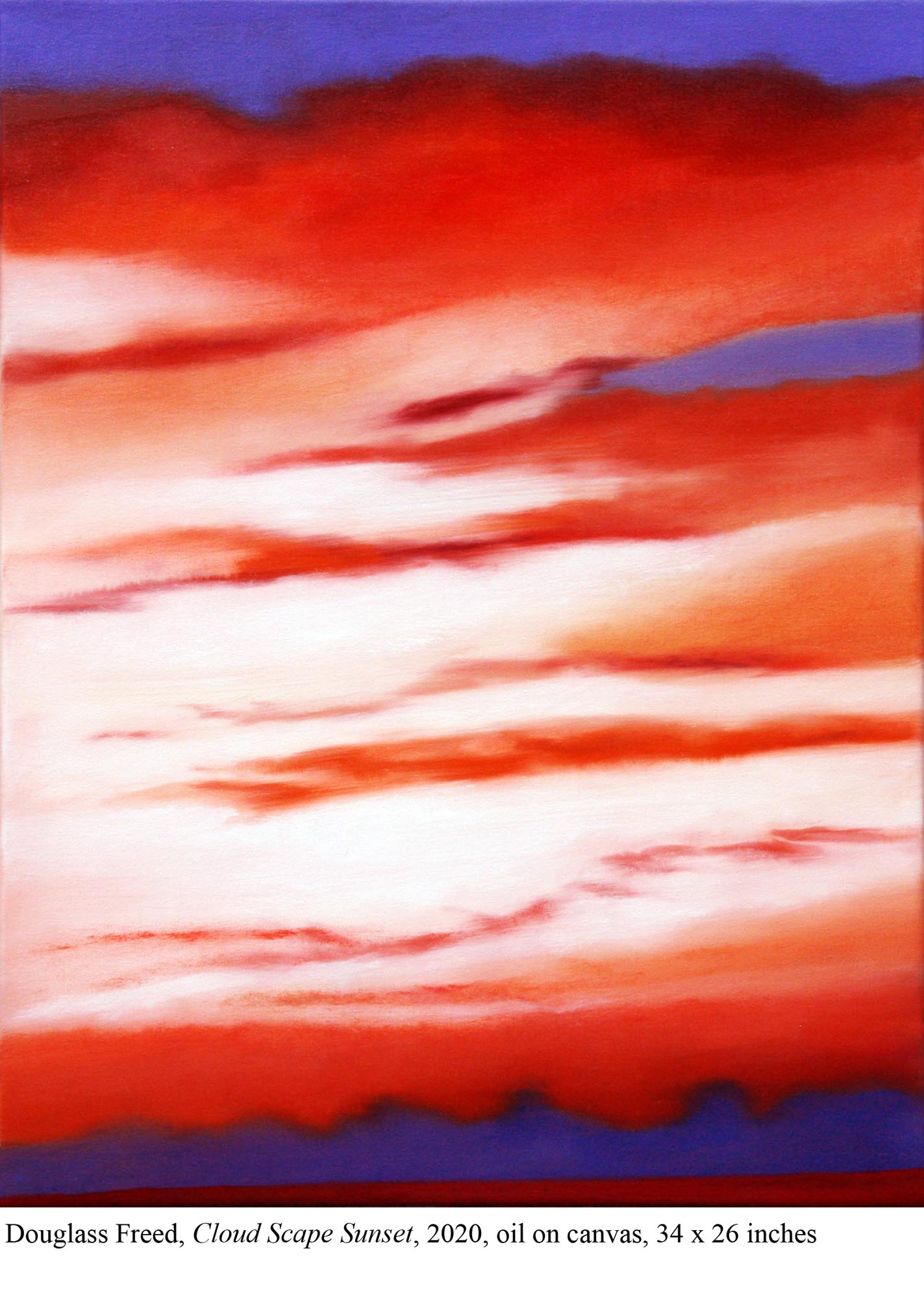 Cloud Scape Sunset, oil on canvas, 34" x 26", 2020