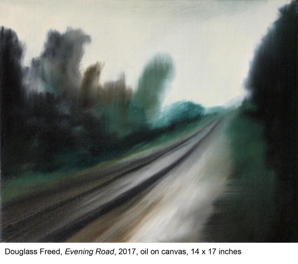 Evening Road, oil on canvas, 14 x 17, 2017