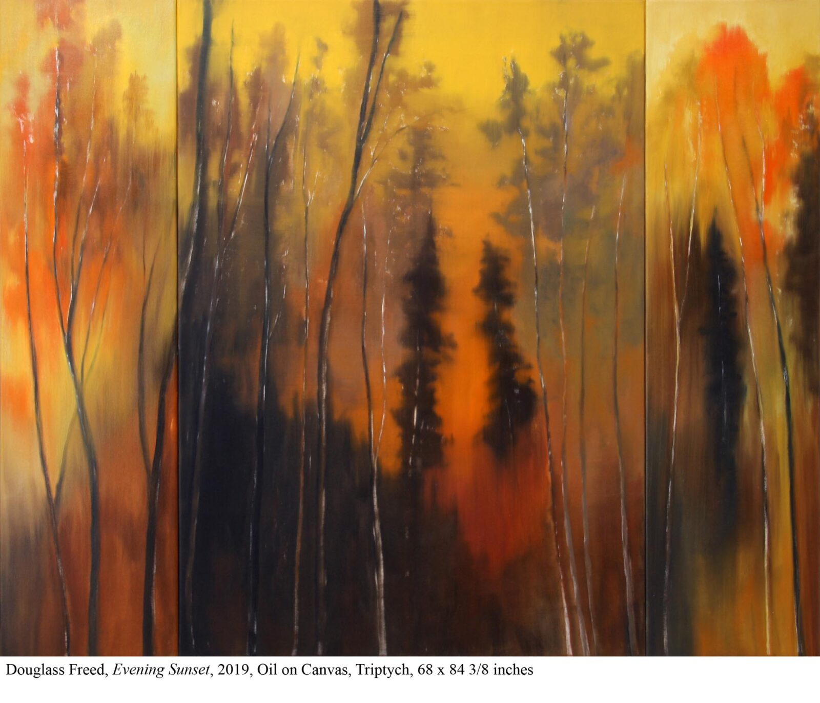 Evening Sunset, oil on canvas, 68" x 84", 2019