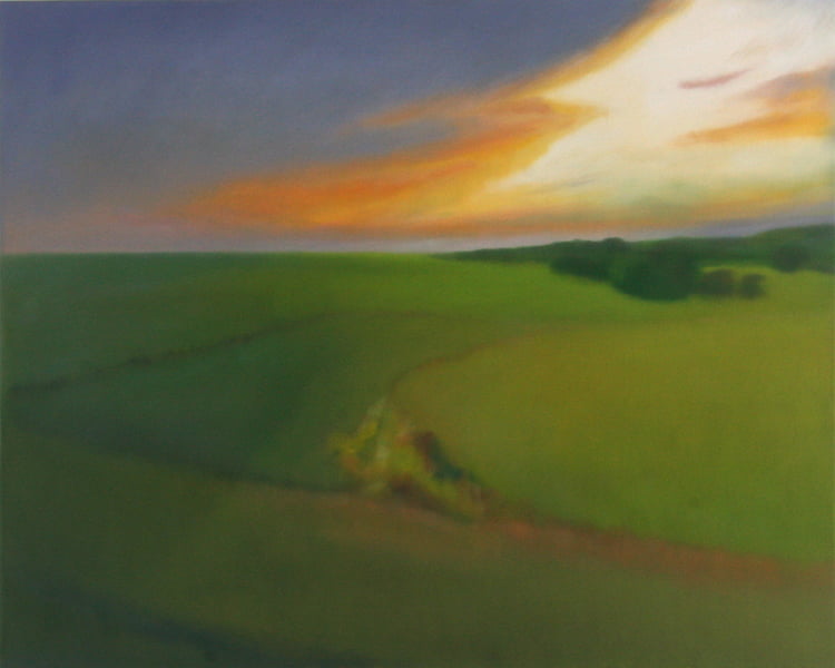 Green Field Sunset, oil on canvas, 48" x 60", 2015