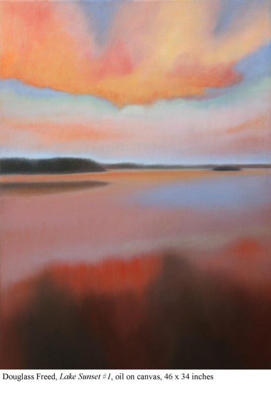 Lake Sunset #1, oil on canvas, 46" x 34", 2019