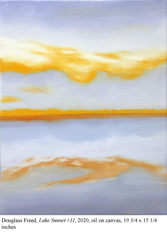 Lake Sunset #11, oil on canvas, 19 3/4" x 15 1/4", 2020