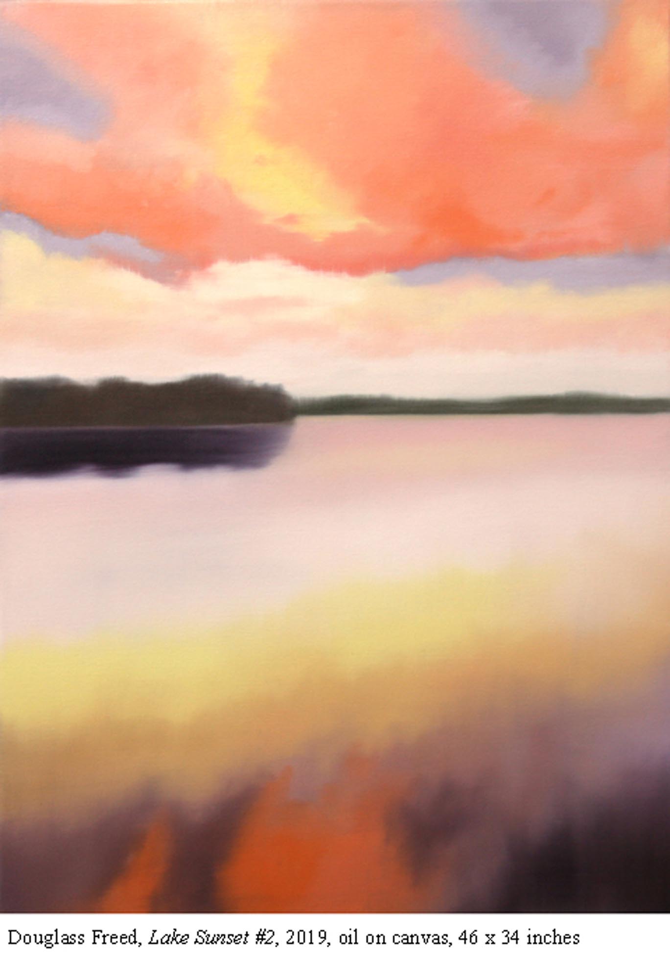 Lake Sunset #2, oil on canvas, 46" x 34", 2019