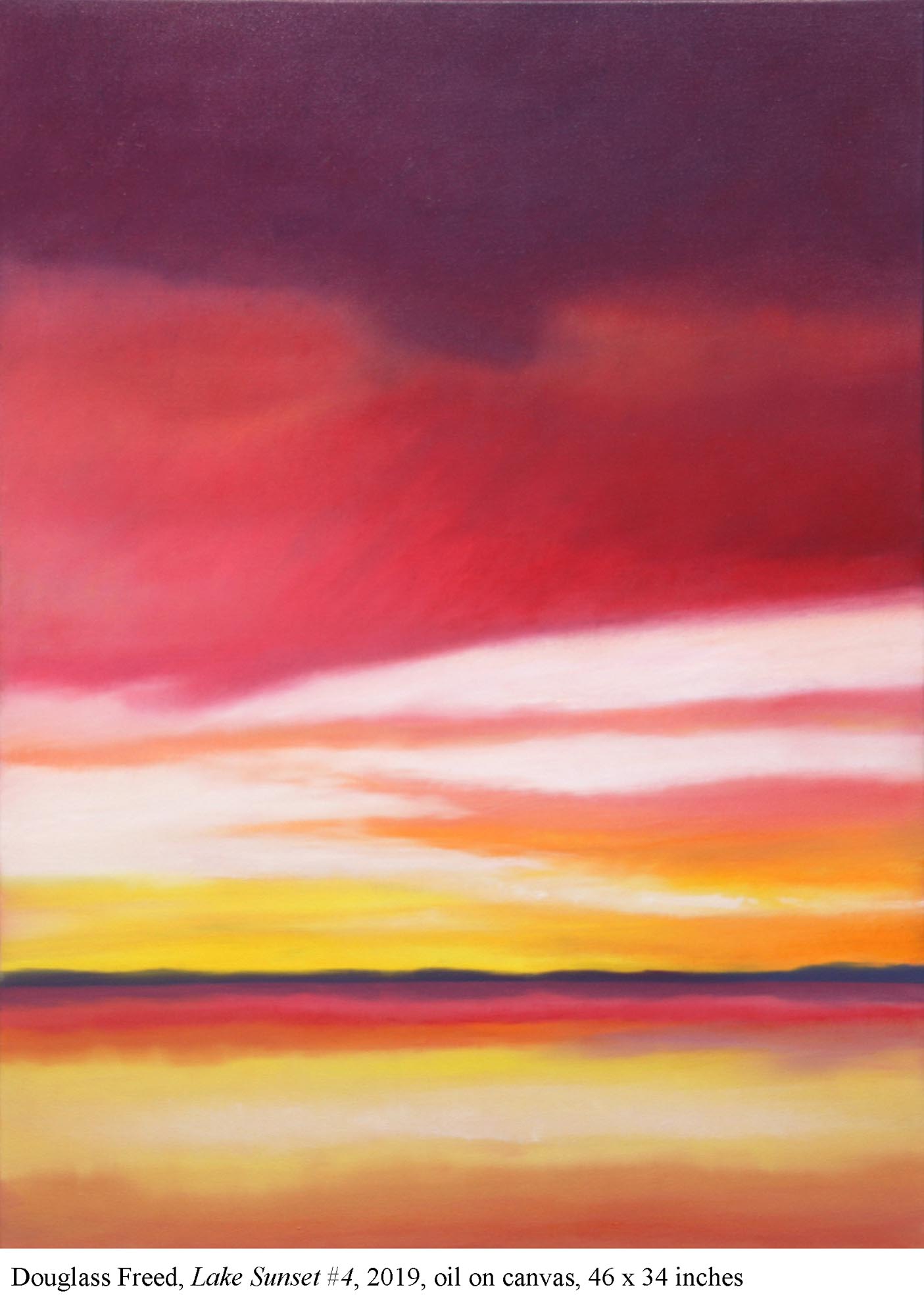 Lake Sunset #4, oil on canvas, 46" x 34", 2019
