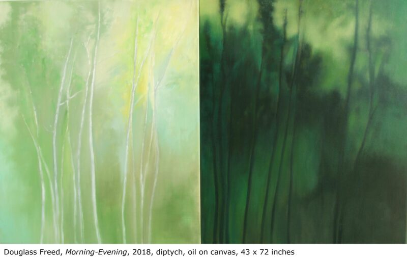 Morning-Evening, oil on canvas, 43" x 72", 2018