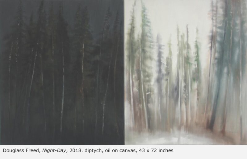 Night-Day, oil on canvas, 43" x 72", 2018