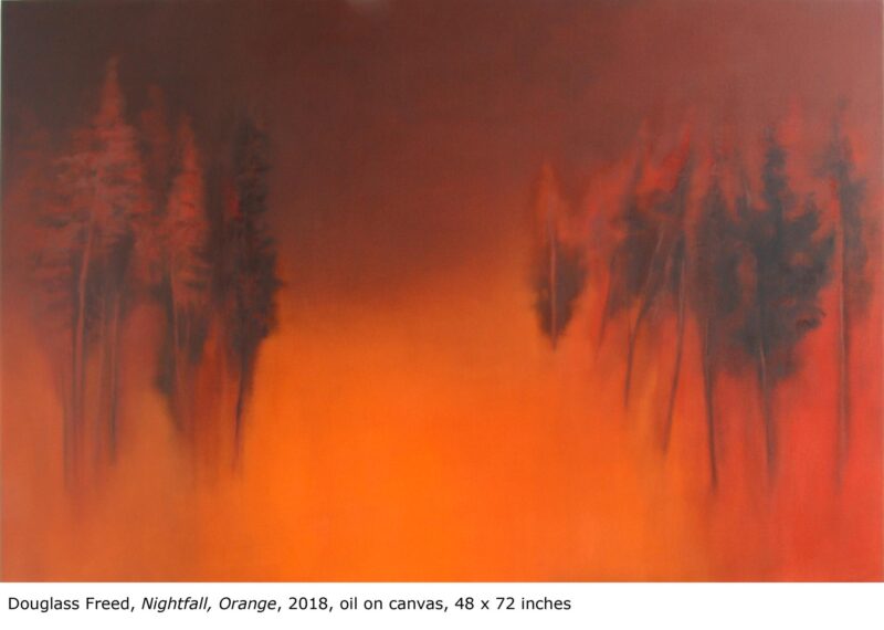 Nightfall, Orange, oil on canvas, 48" x 72", 2018