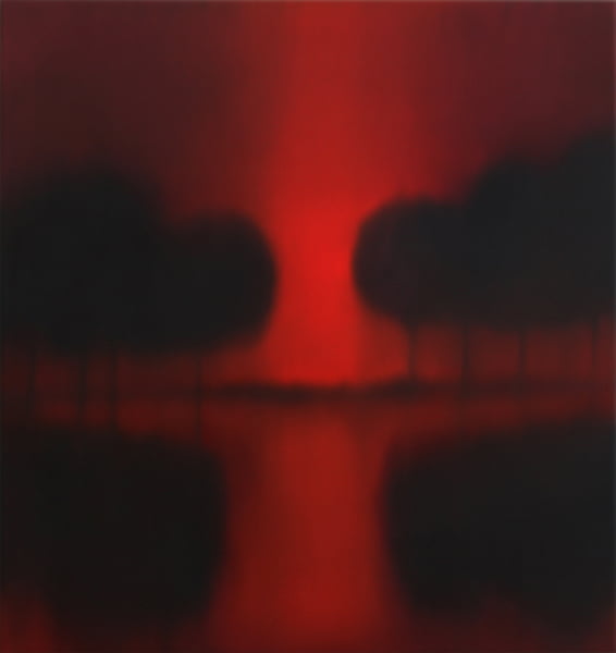 Nightfall Red, oil on canvas, 32" x 30", 2016