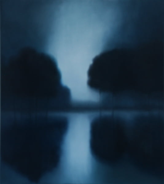 Nightfall Silver #2, oil on canvas, 36" x 32", 2015