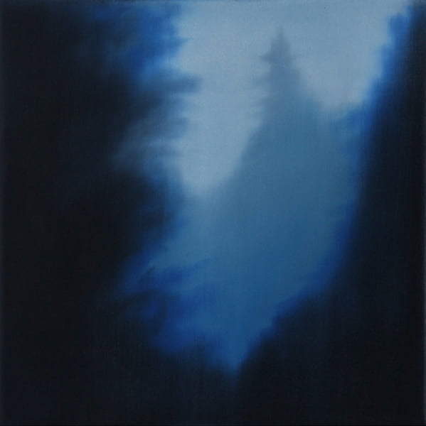 Nightfall, Blue #1, oil on canvas, 18" x 18", 2014