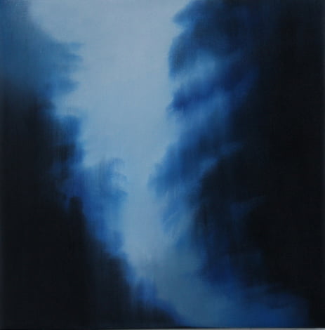 Nightfall, Blue #2, oil on canvas, 18" x 18", 2014