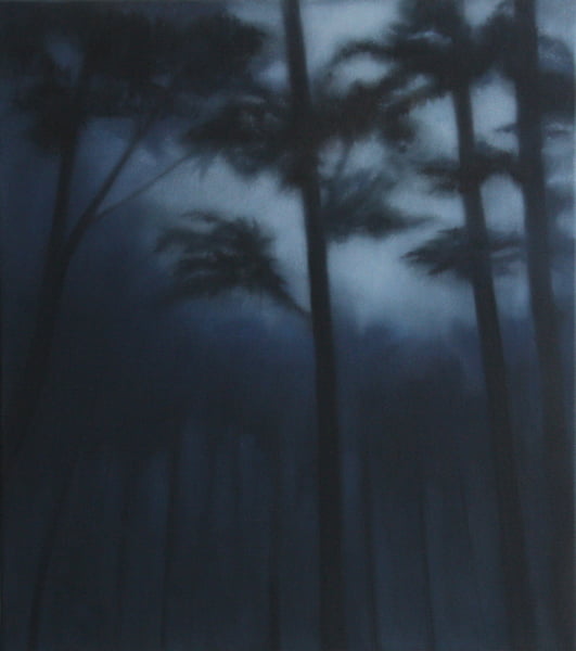 Nocturne #2 - Navy, oil on canvas, 36" x 32", 2014