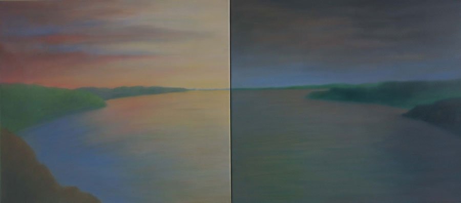 Balance, oil on canvas, 32" x 72" , 2010
