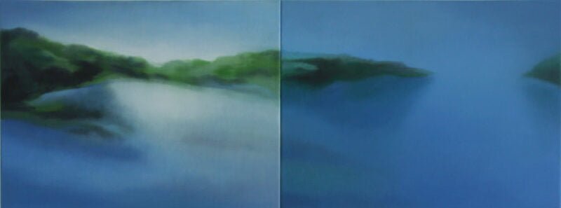 Encore, oil on canvas, 24" x 64", 2006