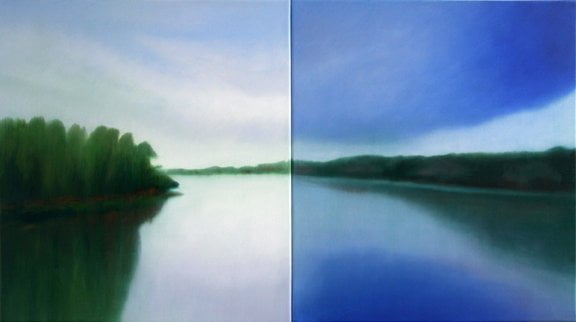 Ponder , oil on canvas, 36” x 64” , 2013