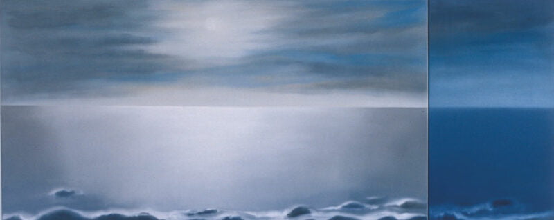 Waits, oil on canvas, 32" x 78", 2005