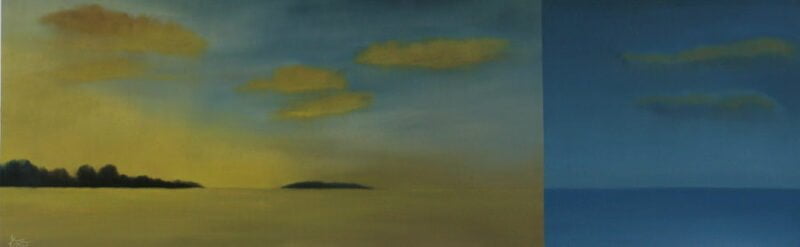 Traverse, oil on paper, 20" x 60", 2006