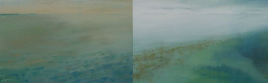 Depth, oil on paper, 20" x 60", 2007