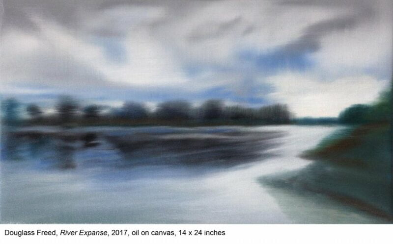 River Expanse, oil on canvas, 14 x 24, 2017