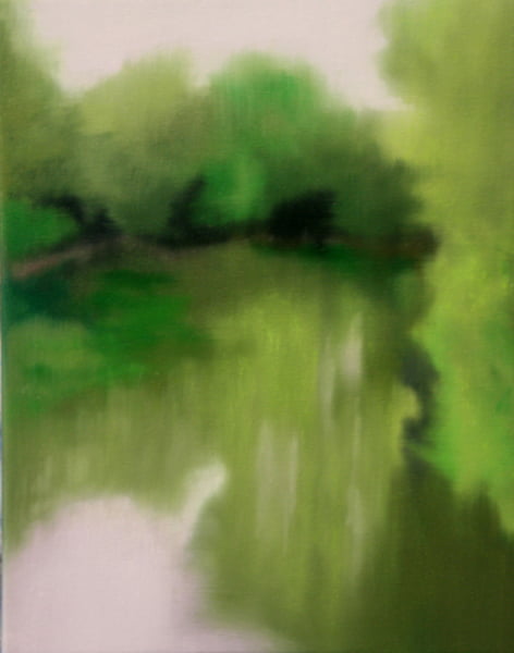 Spring Streams Chartreuse, oil on canvas, 20.5" x 16", 2016