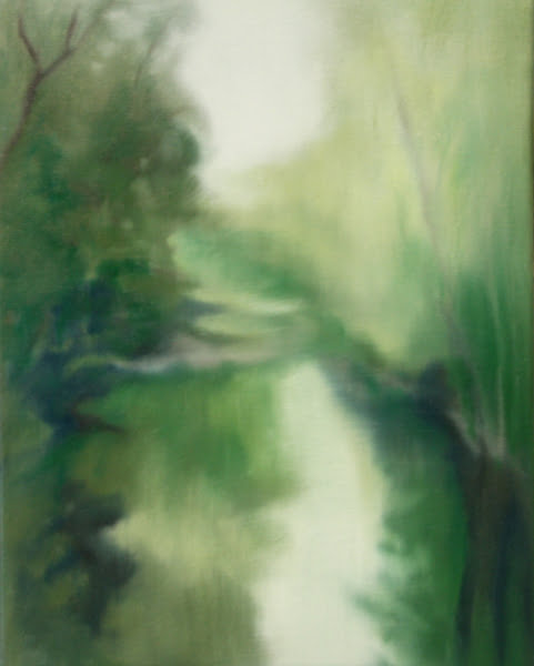 Springs Streams Emerald, oil on canvas, 20.5" x 16", 2016