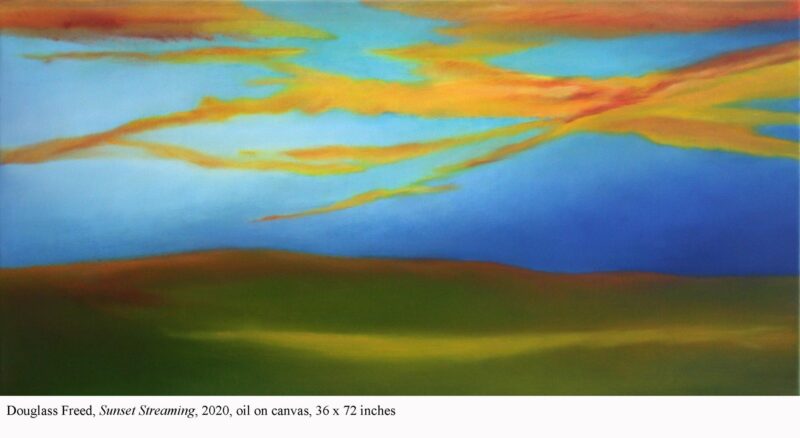 Sunset Streaming, oil on canvas, 36" x 72", 2020