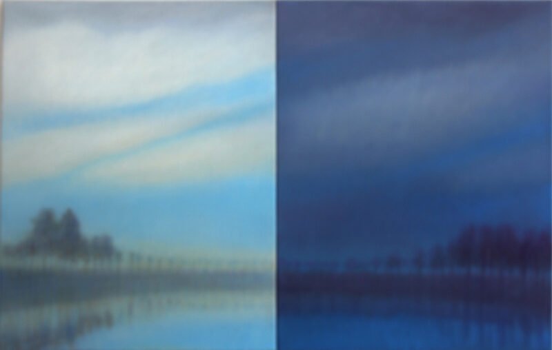 Transient, oil on canvas, 48" x 75", 2015