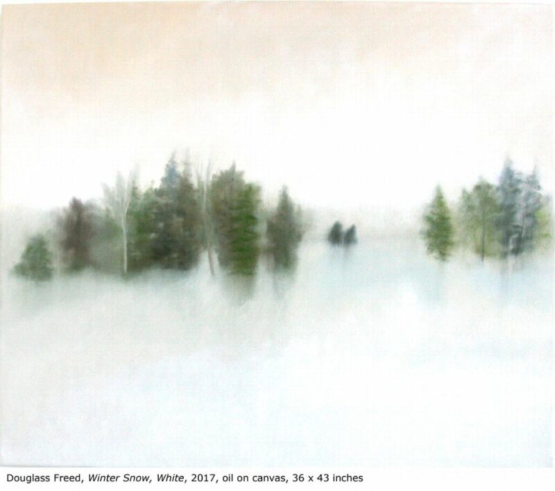 Winter Snow, White, oil on canvas, 36 x 43, 2017