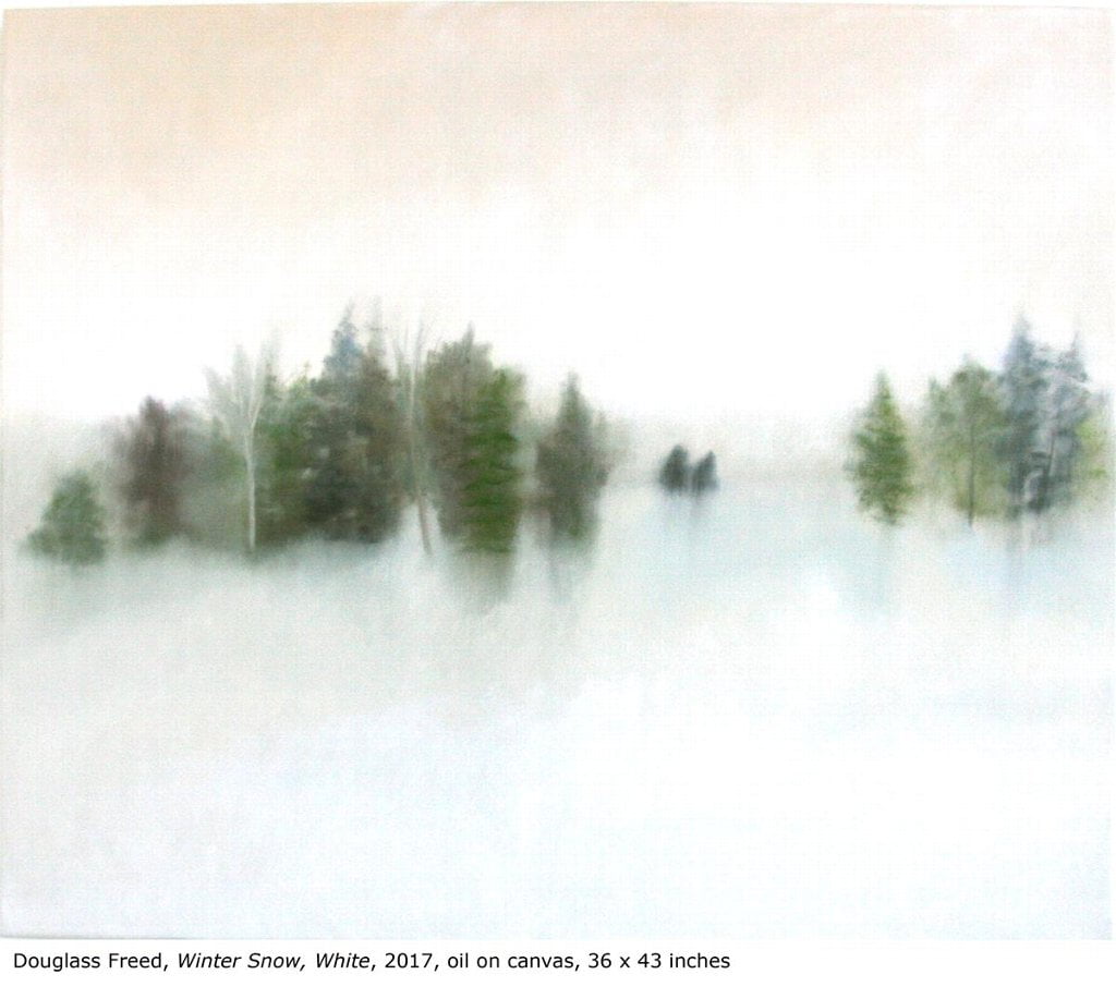 Winter Snow, White, oil on canvas, 36 x 43, 2017