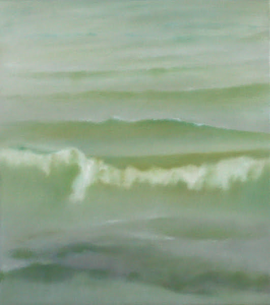 Yellow-Green Seascape, oil on canvas, 36" x 32", 2015