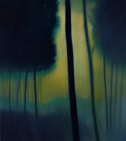 Night Fall Yellow, oil on canvas, 36" x 32", 2015