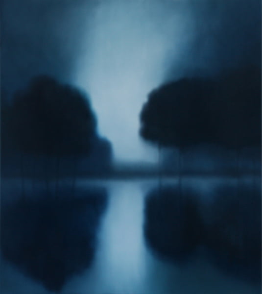 Night Fall Silver, oil on canvas, 36" x 32", 2015