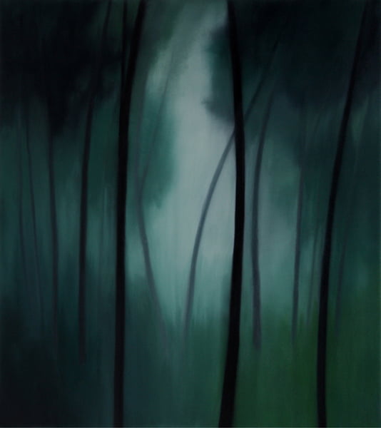 Nightfall, Green, oil on canvas, 36" x 32", 2014