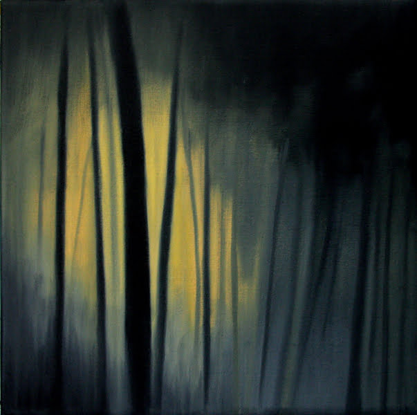 Nightfall, Yellow, oil on canvas, 18" x 18", 2014